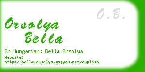 orsolya bella business card